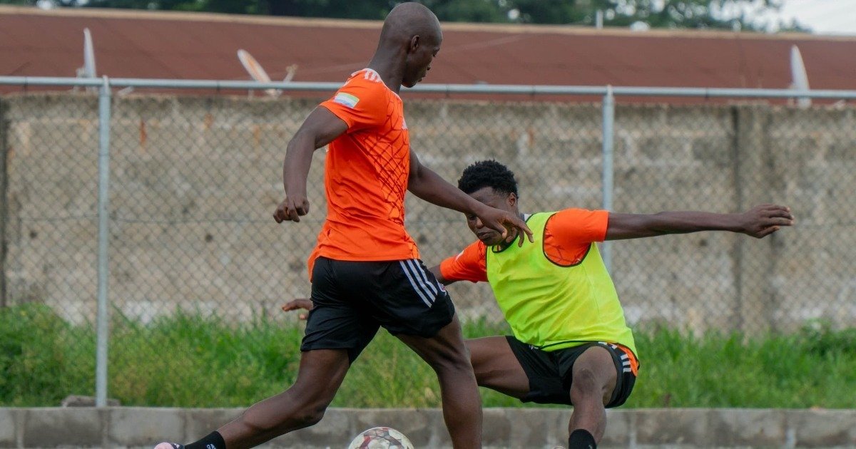 Wednesday's training session in photographs