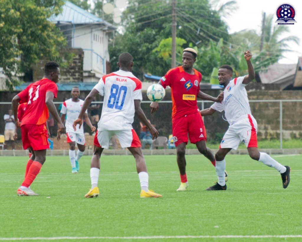 In an exciting showdown at the SLFA Academy pitch in Kingtom, Star Sport Academy faced off against SLIFA in a tightly contested match.