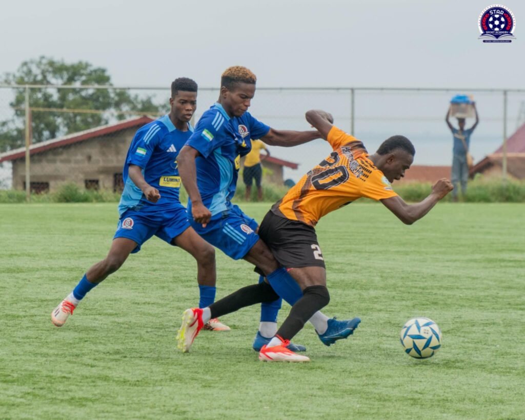 Action from the tie between FCFC, Star Sport Academy on Tuesday