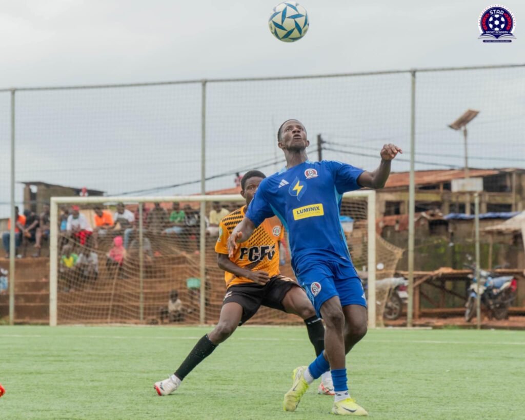 Action from the tie between FCFC, Star Sport Academy on Tuesday