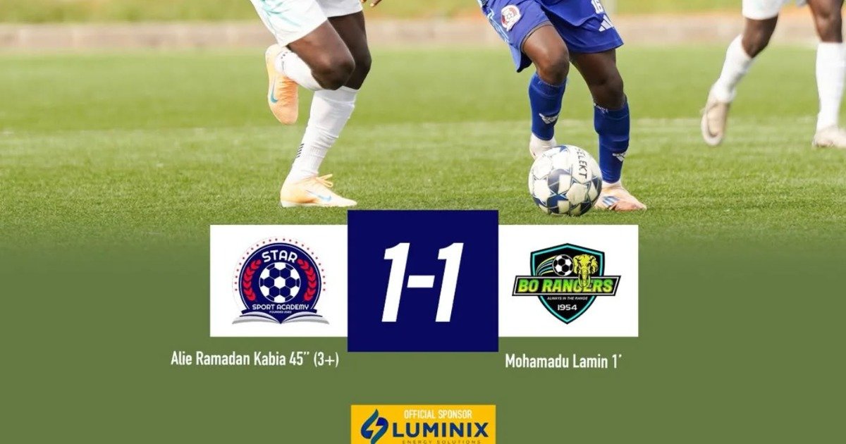 Star Sport Academy and Bo Rangers shared points