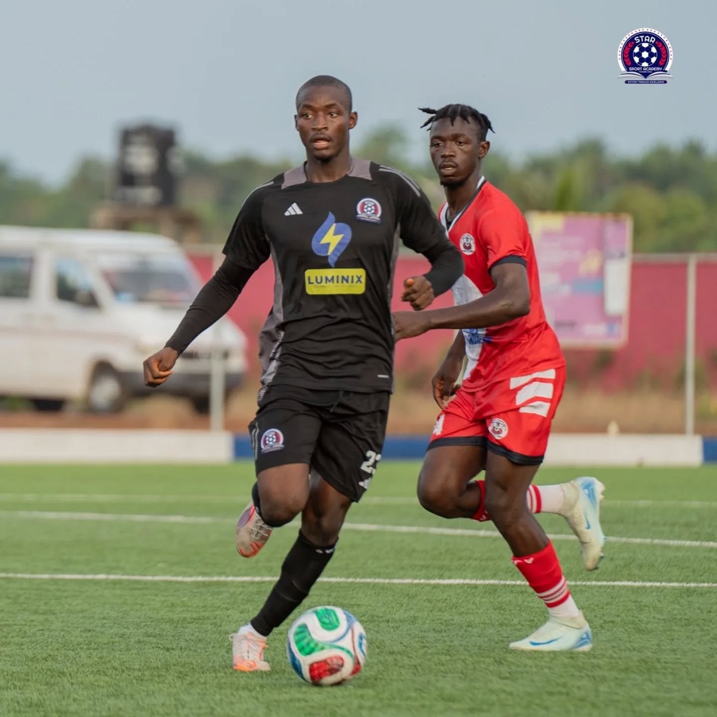 Attacker Alie Ramadan Kabia in action