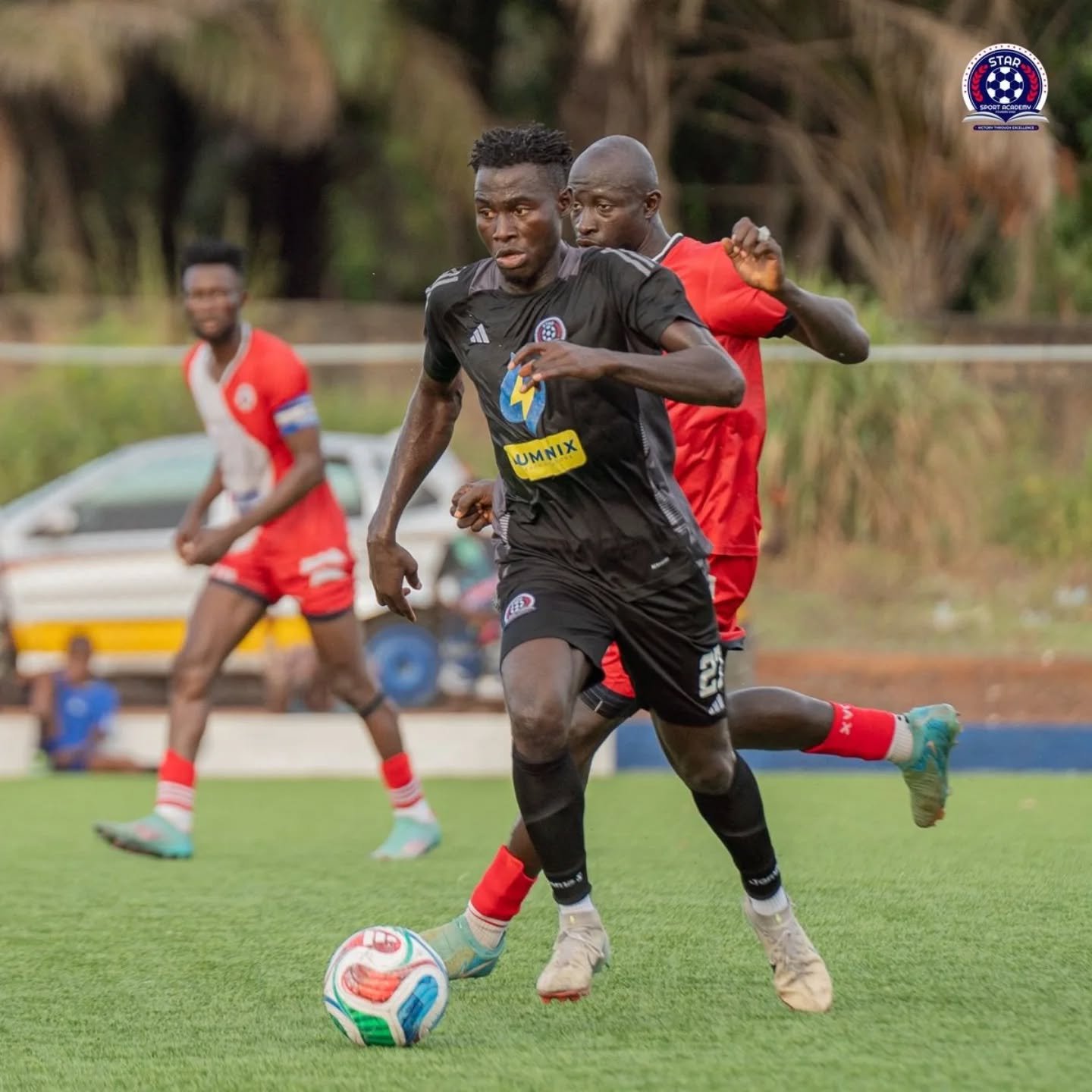 Striker Abu Bakarr Yillah at the Port Loko Town Field