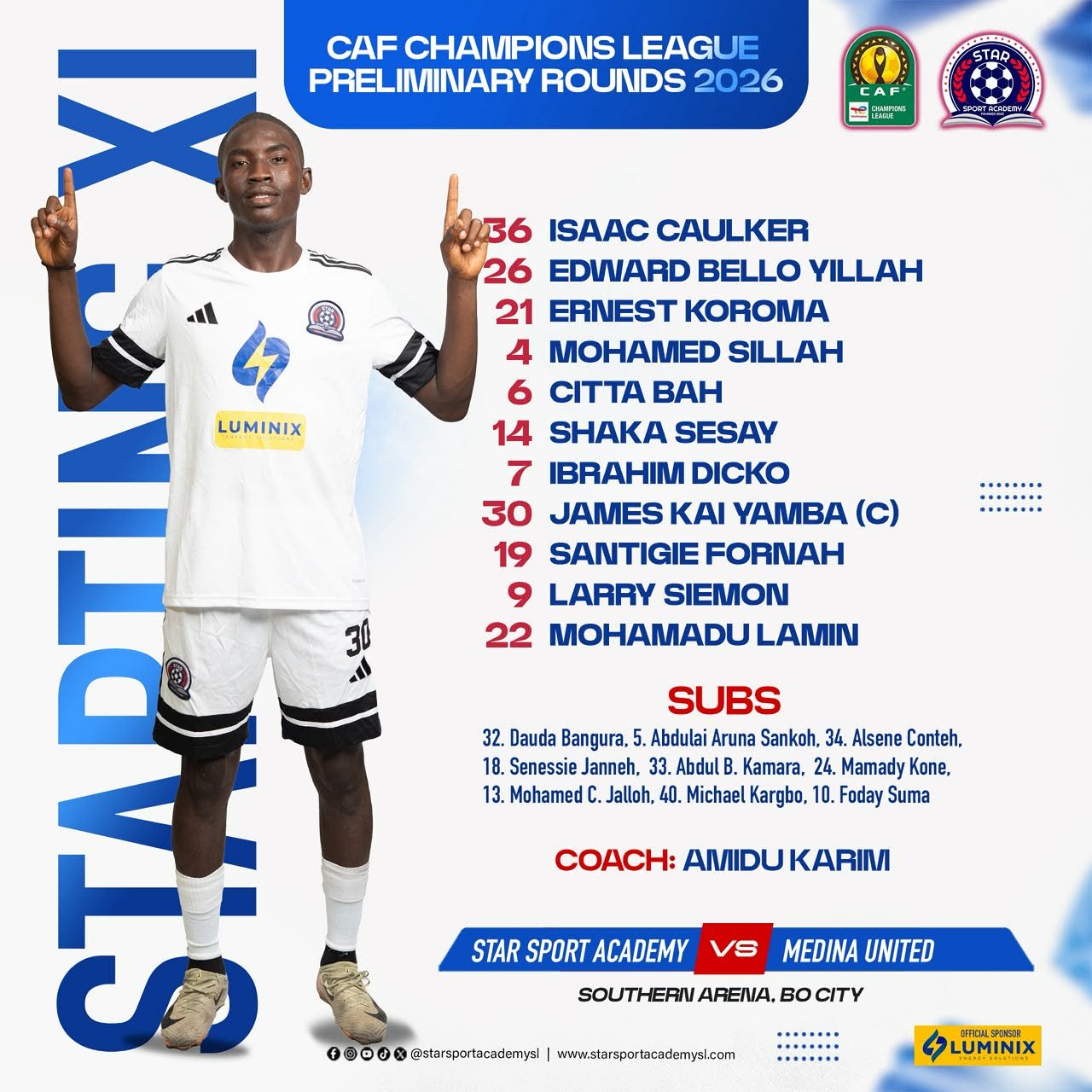Our first-ever starting eleven for the CAF Champions League