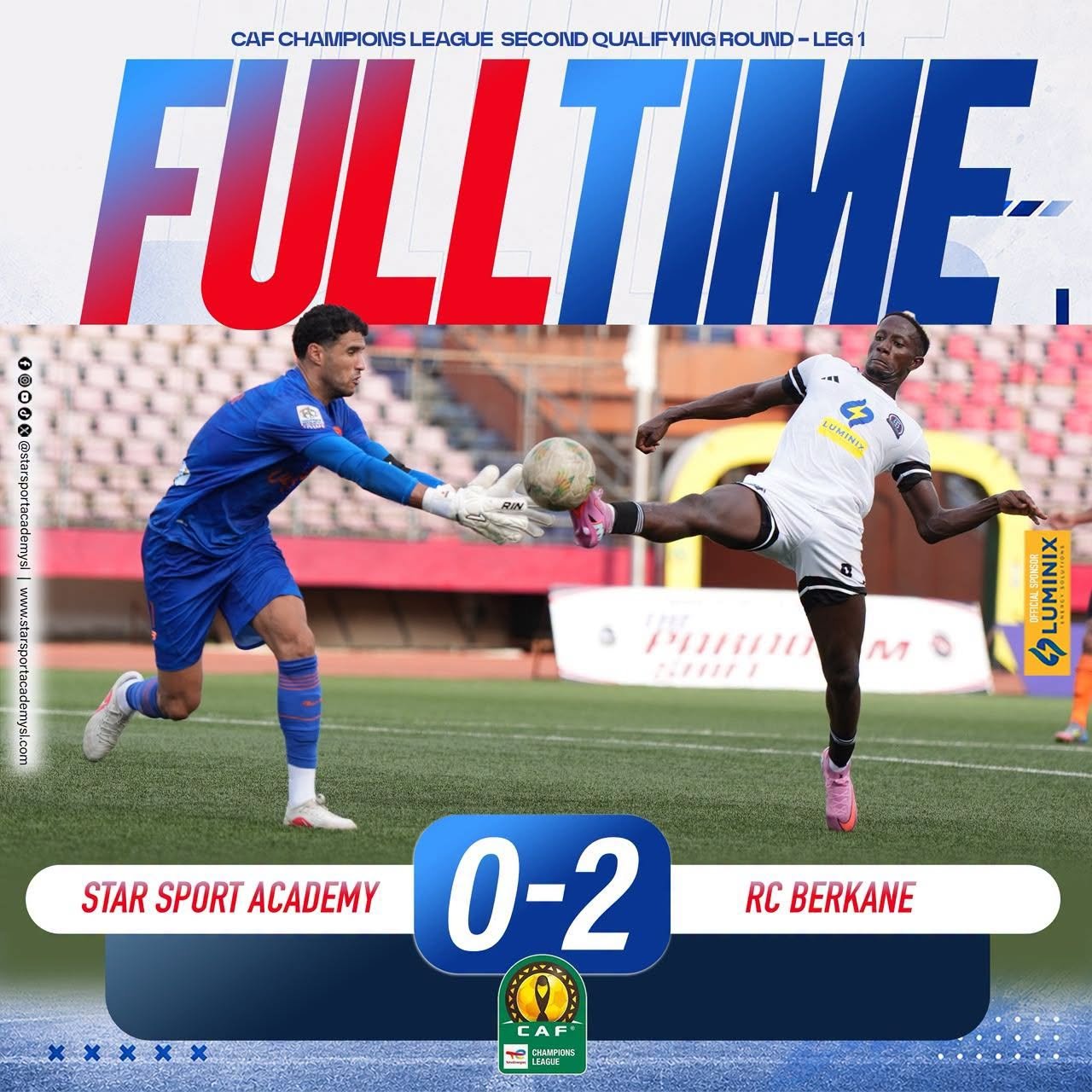 Star Sport Academy Suffer First-Leg Home Defeat to RS Berkane